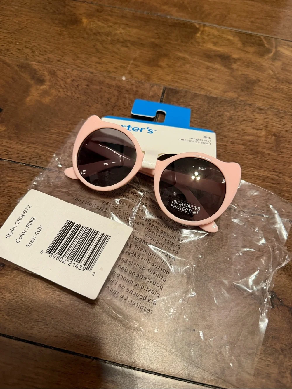 Carter's Pink Cat-Ear Kids Sunglasses with Dark Lenses